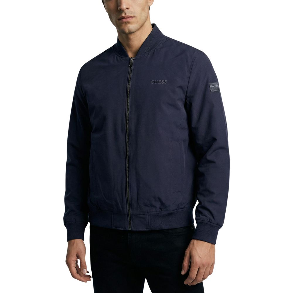 Guess Μπουφάν Bomber από Πολυεστέρ Μπλε