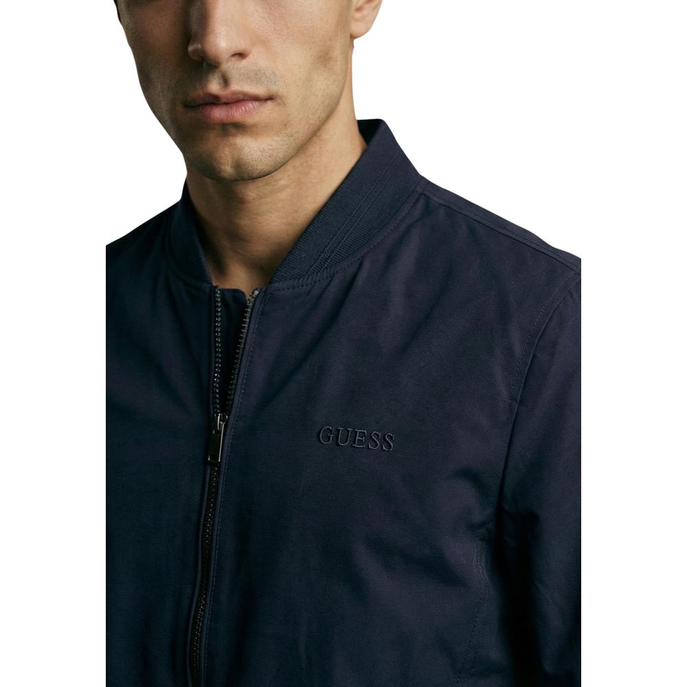 Guess Μπουφάν Bomber από Πολυεστέρ Μπλε