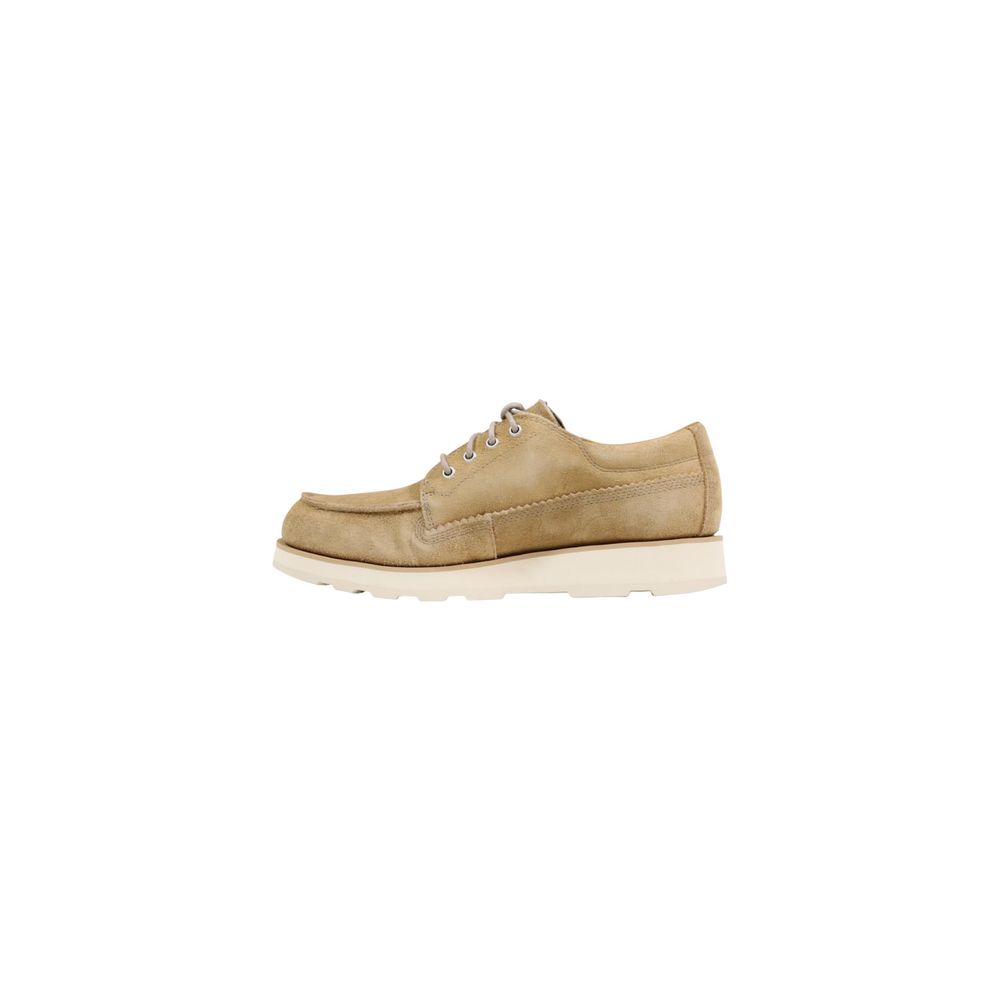 Beige Suede Leather Slip-On Loafers
