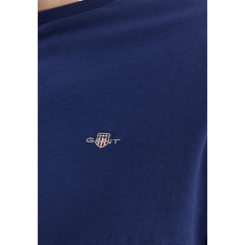 Gant Γαλάζιο Βαμβακερό T-Shirt