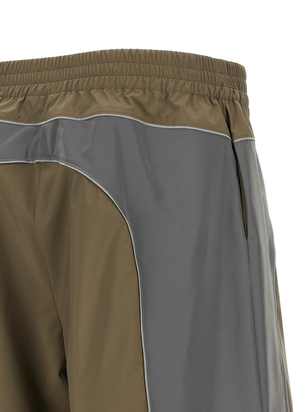 Gray Polyester Bermuda Shorts