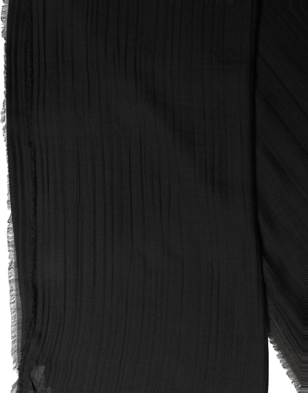 Dolce & Gabbana Silk, Wool and Cashmere Fringed Stole in Black