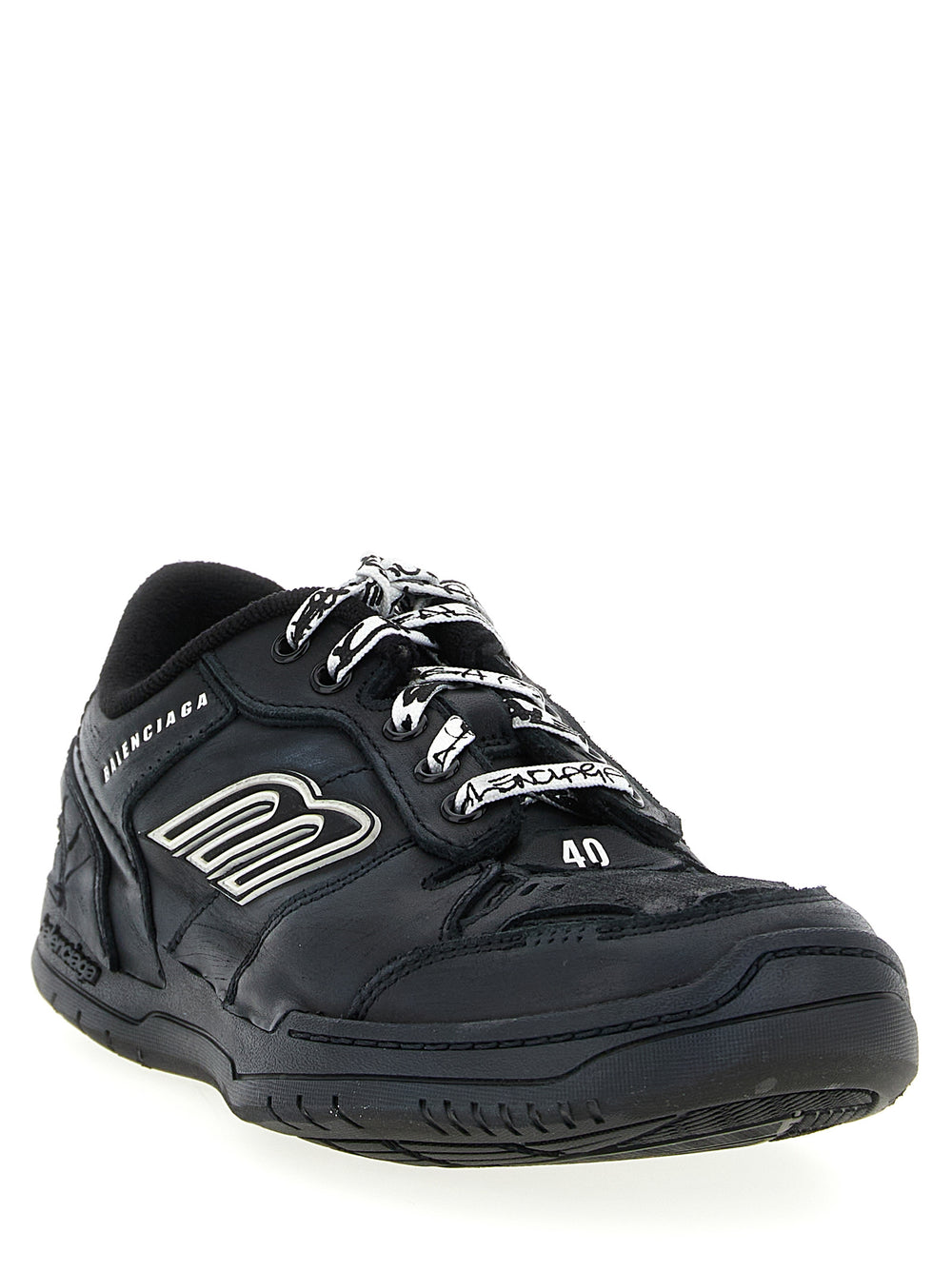 Black Calfskin Athletic Sneakers