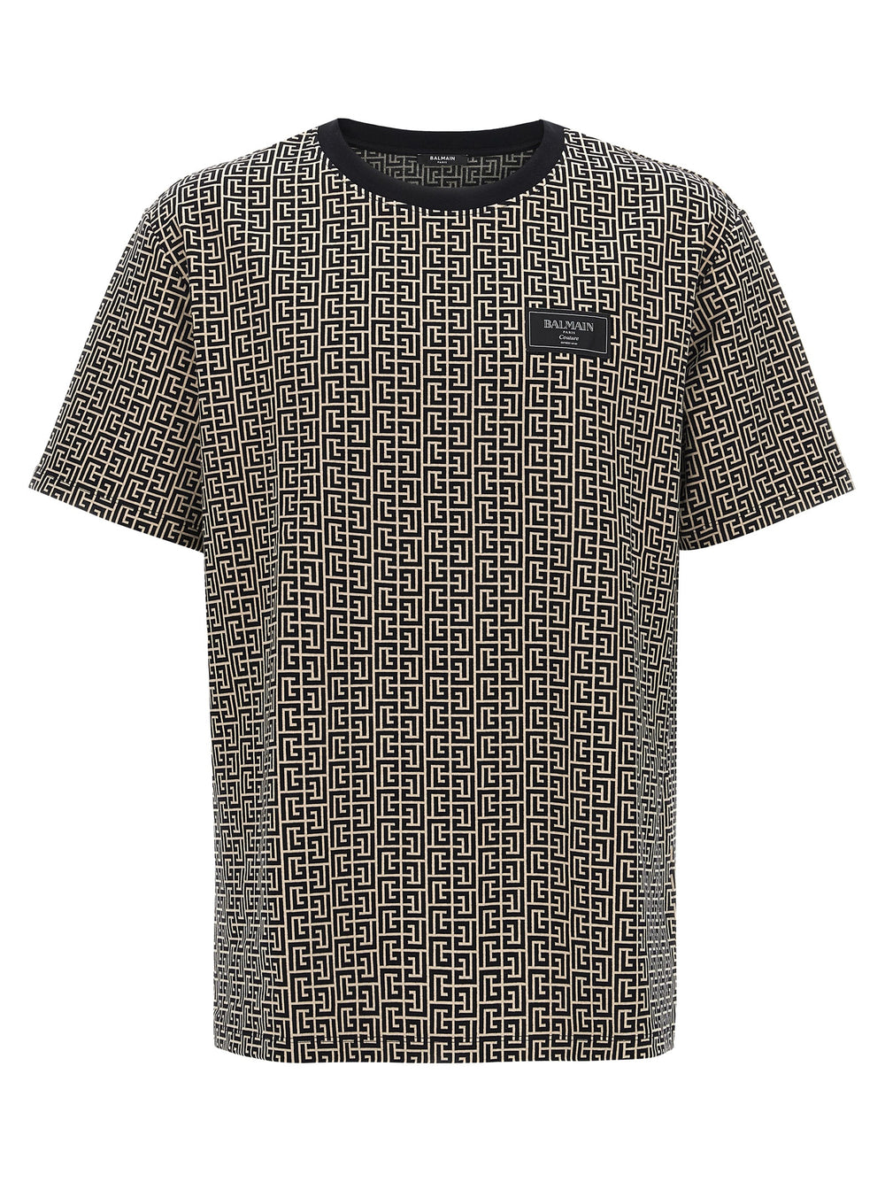 Balmain Bicolor Cotton T-Shirt in White and Black