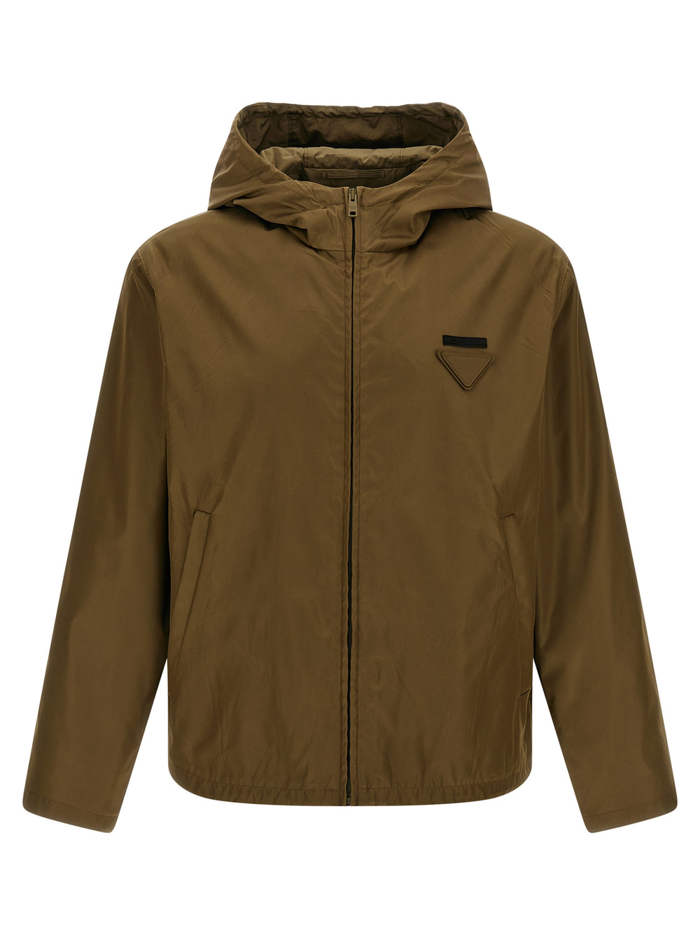 Prada Bicolor Polyamide Shell Jacket in Green