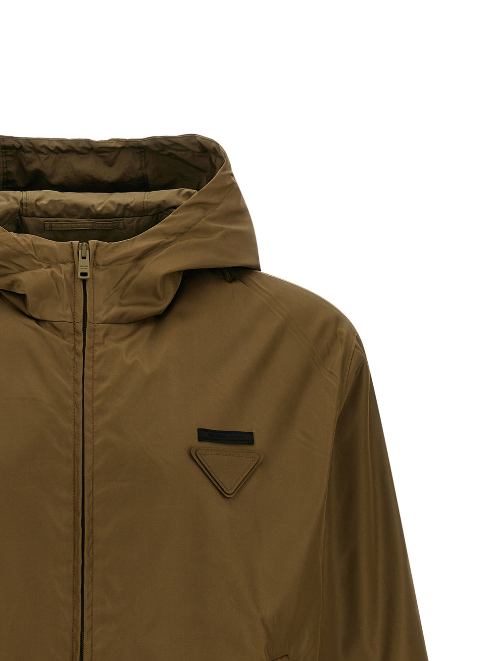 Prada Bicolor Polyamide Shell Jacket in Green