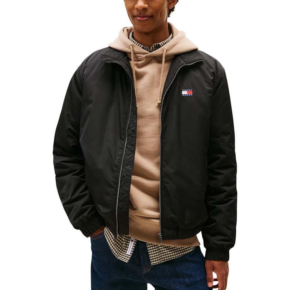 Tommy Hilfiger Black Recycled Polyester Bomber