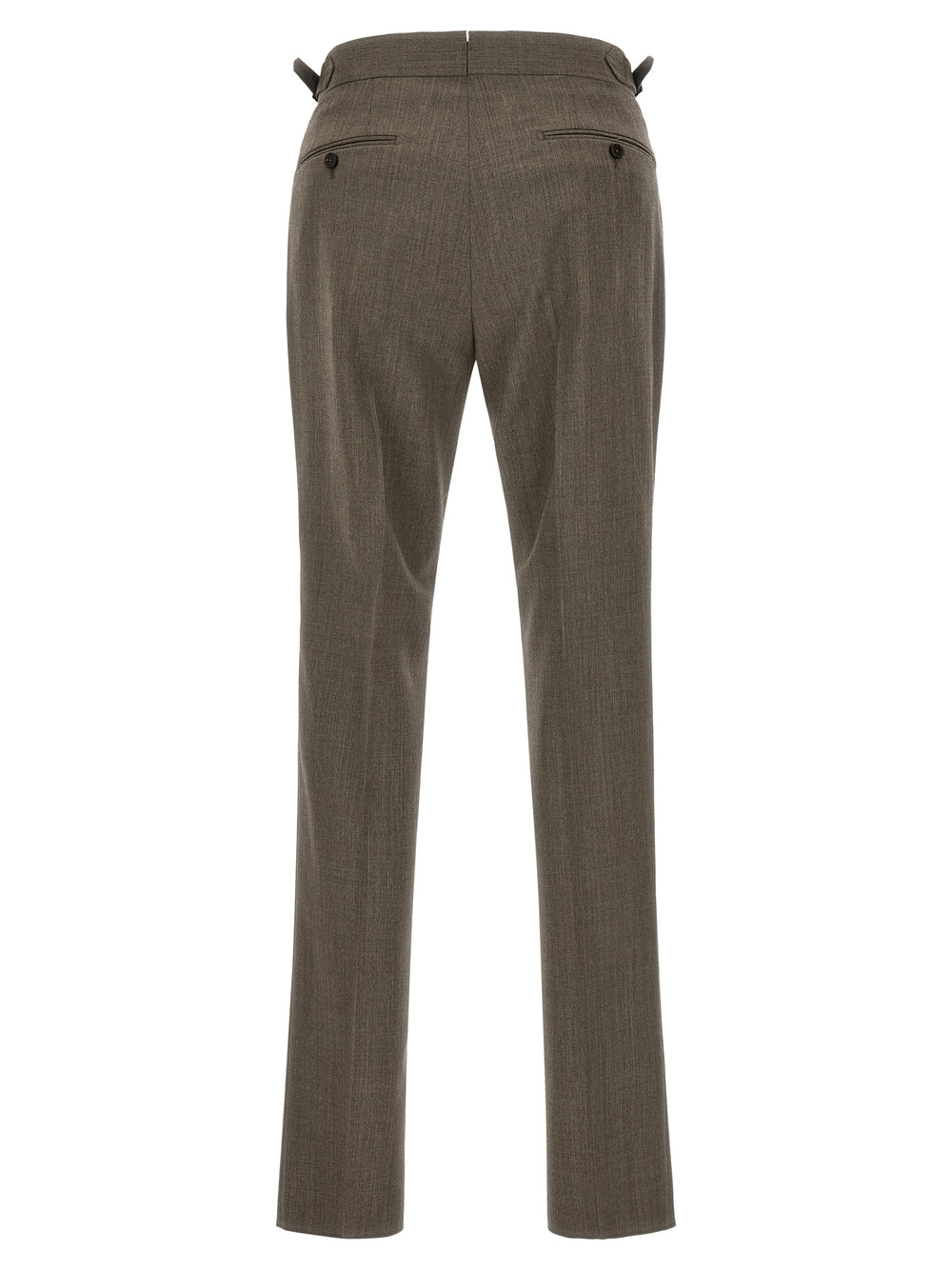 Pal Zileri Wool Dress Trousers in Brown