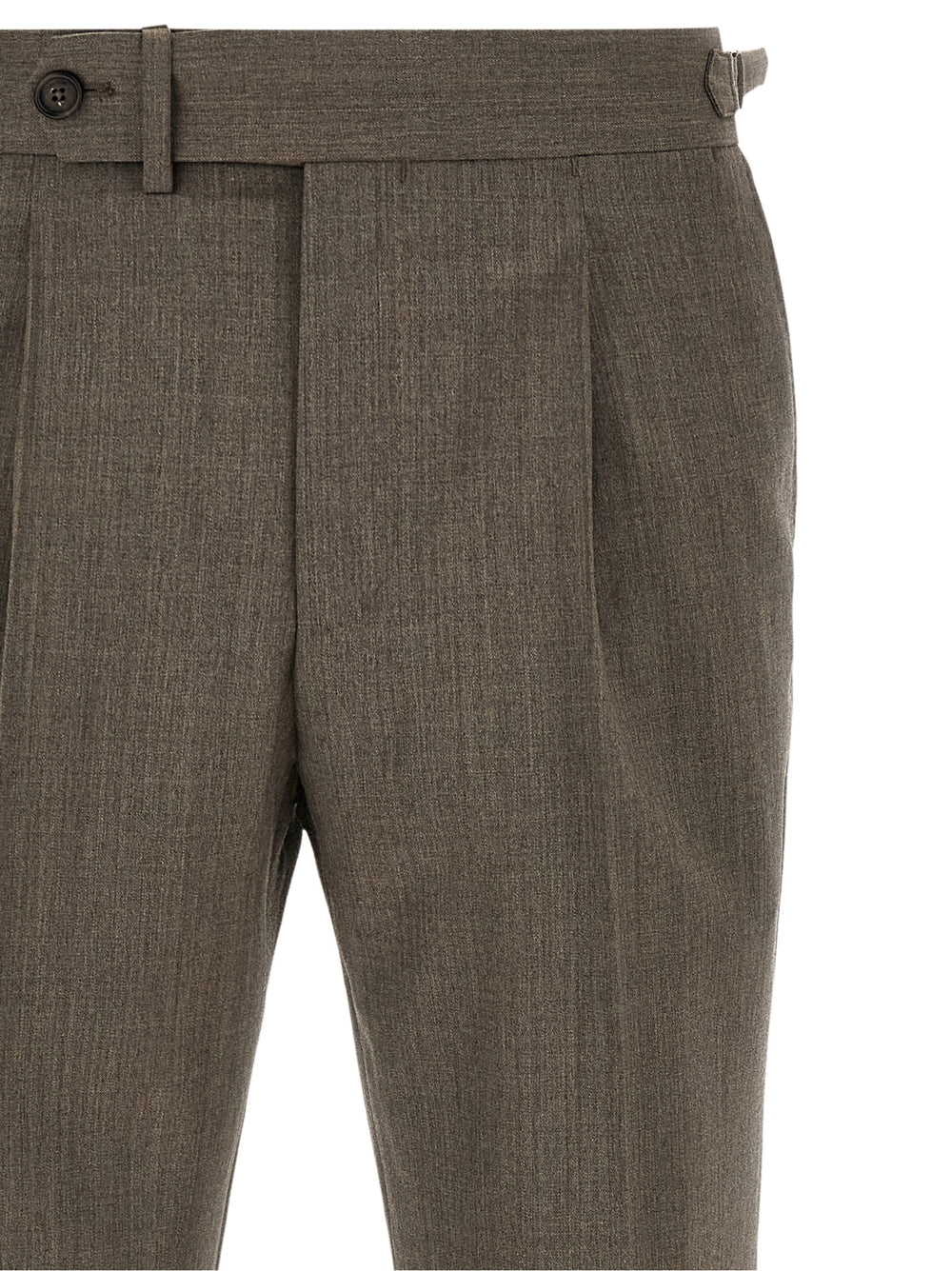 Pal Zileri Wool Dress Trousers in Brown