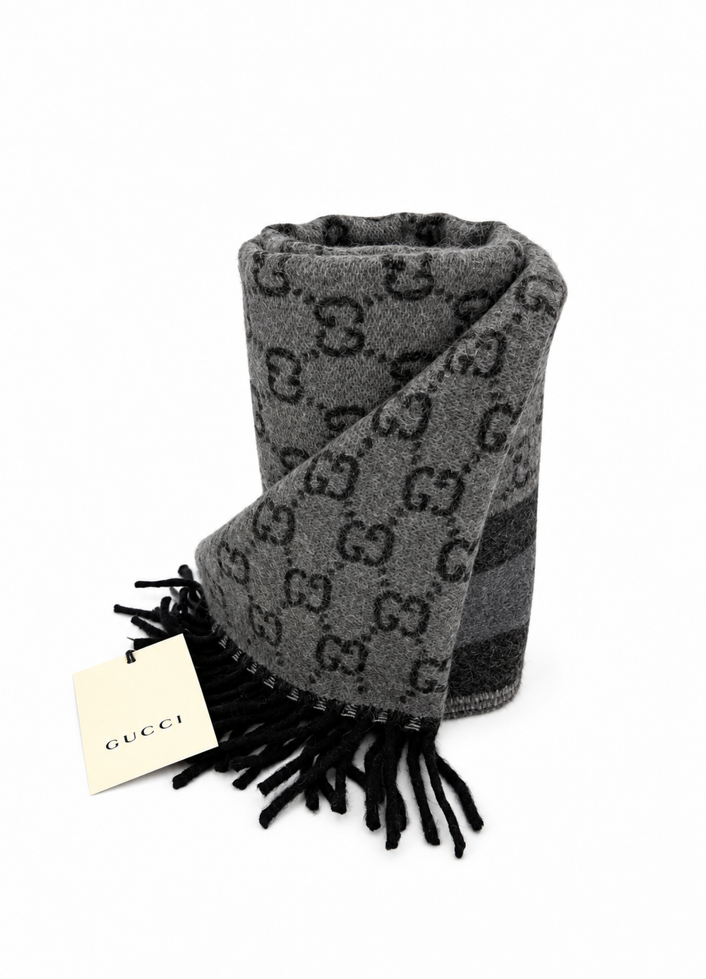 Gucci Cashmere-Wool Scarf in Grey