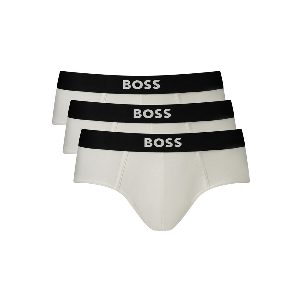Hugo Boss Organic Cotton Briefs in White (Tri-Pack)
