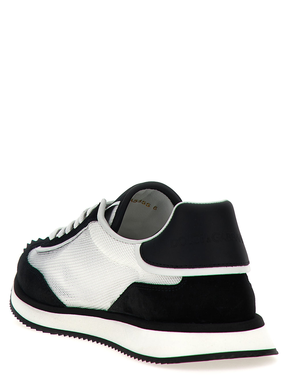 Dolce & Gabbana Sneakers από Δέρμα Μοσχαριού σε Λευκό και Μαύρο