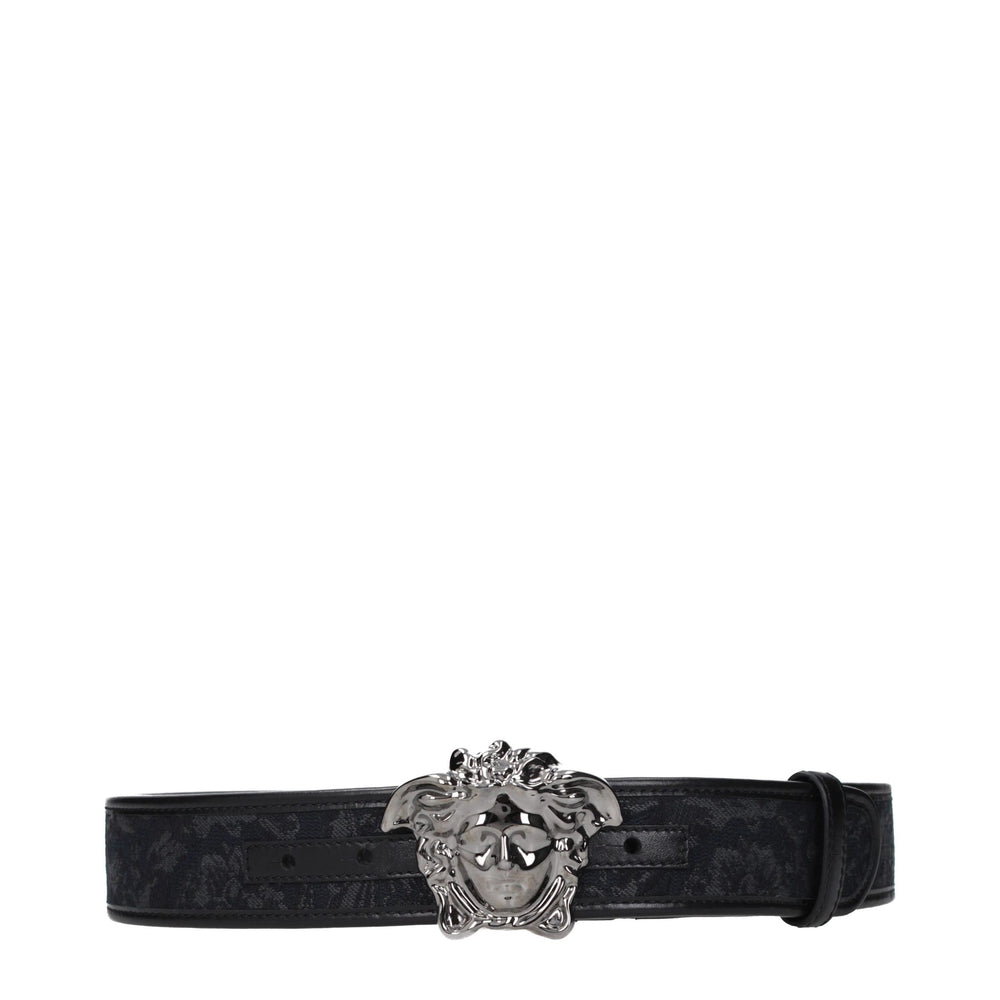 Versace Fabric Belt in Black