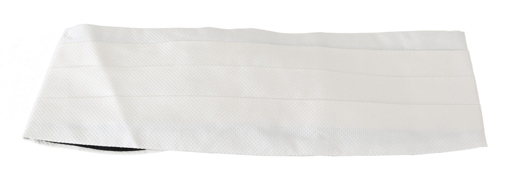 White Men Waist Belt 100% Silk Cummerbund mens luxury fashion - Mens Edit