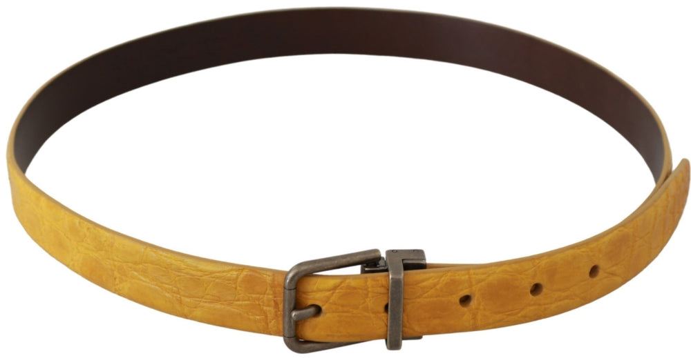 Dolce & Gabbana Exotic Skin Belt in Yellow