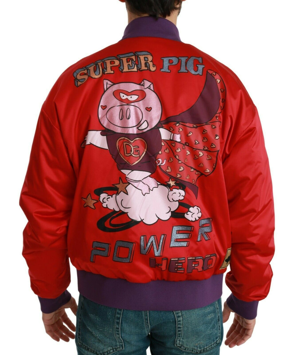 Dolce & Gabbana Year of the Pig Bomber Jacket in Red