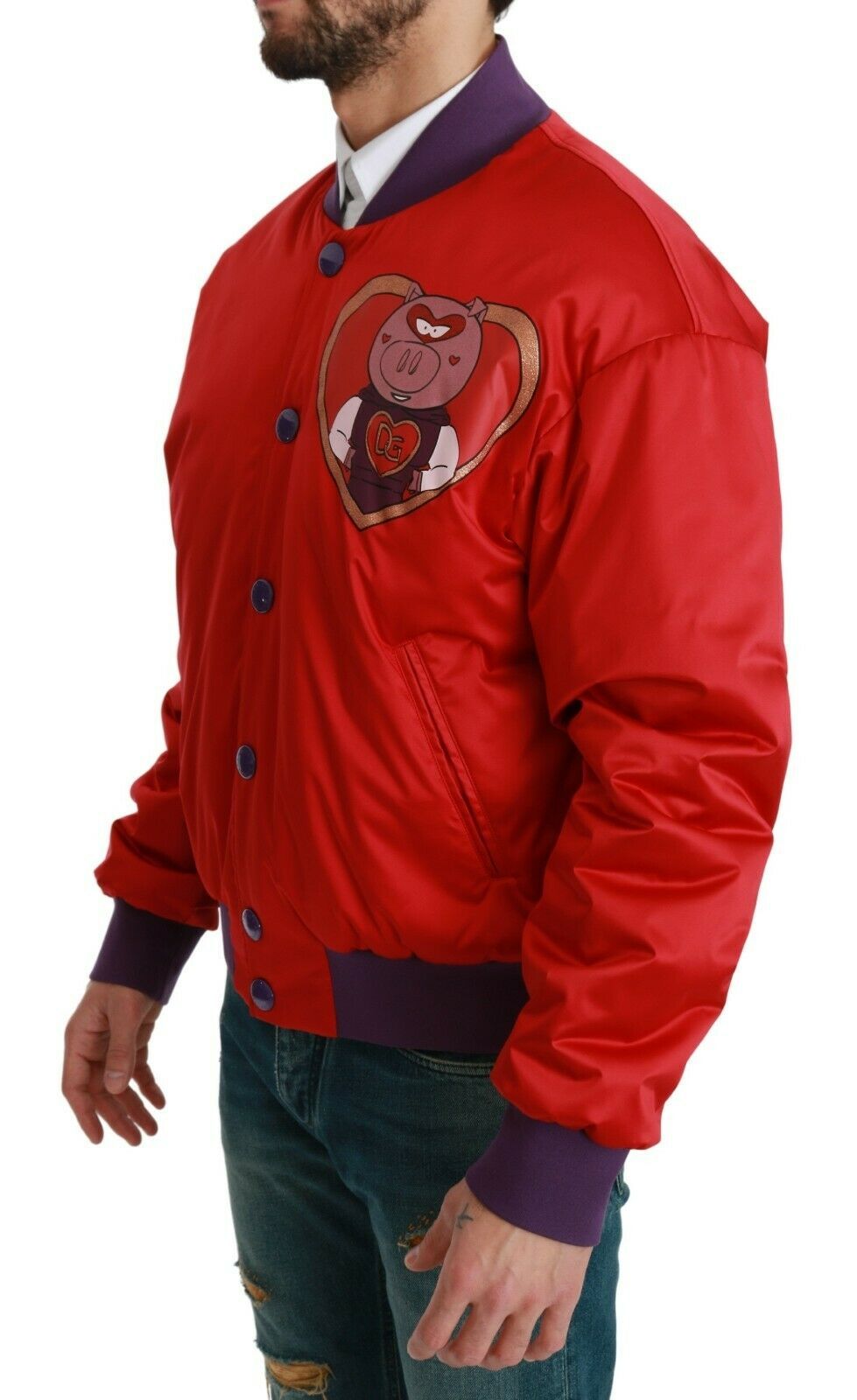 Dolce & Gabbana Year of the Pig Bomber Jacket in Red