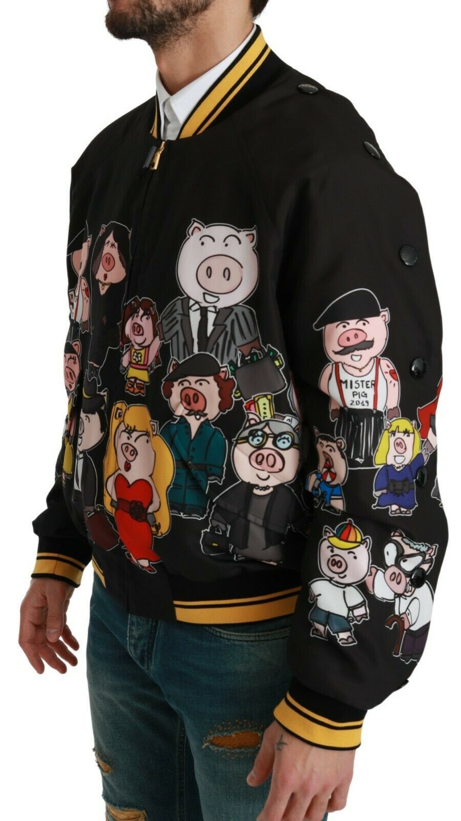 Dolce & Gabbana Year of the Pig Bomber Jacket in Black