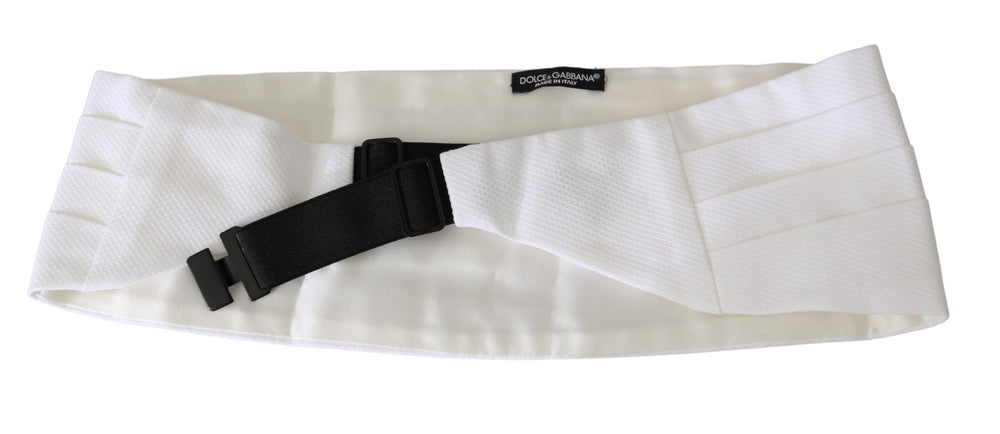 Dolce & Gabbana 100% Silk Cummerbund in White
