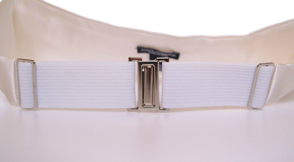 Dolce & Gabbana 100% Silk Cummerbund in White