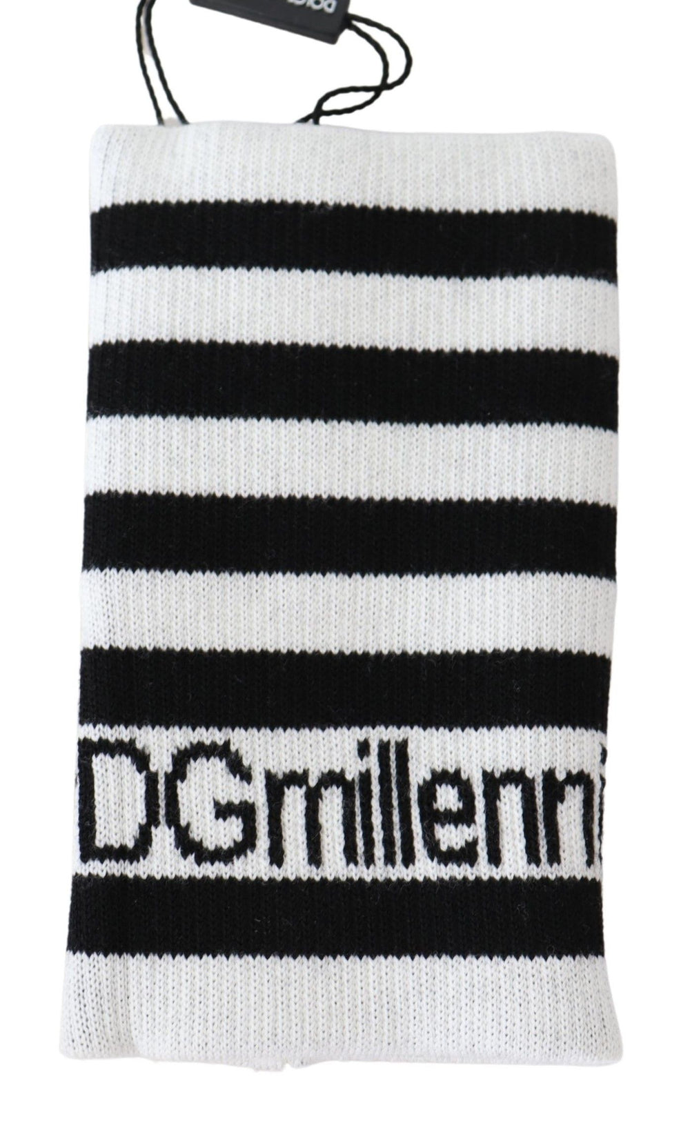 Black White Wool DGMillennials Wristband Wrap mens luxury fashion - Mens Edit
