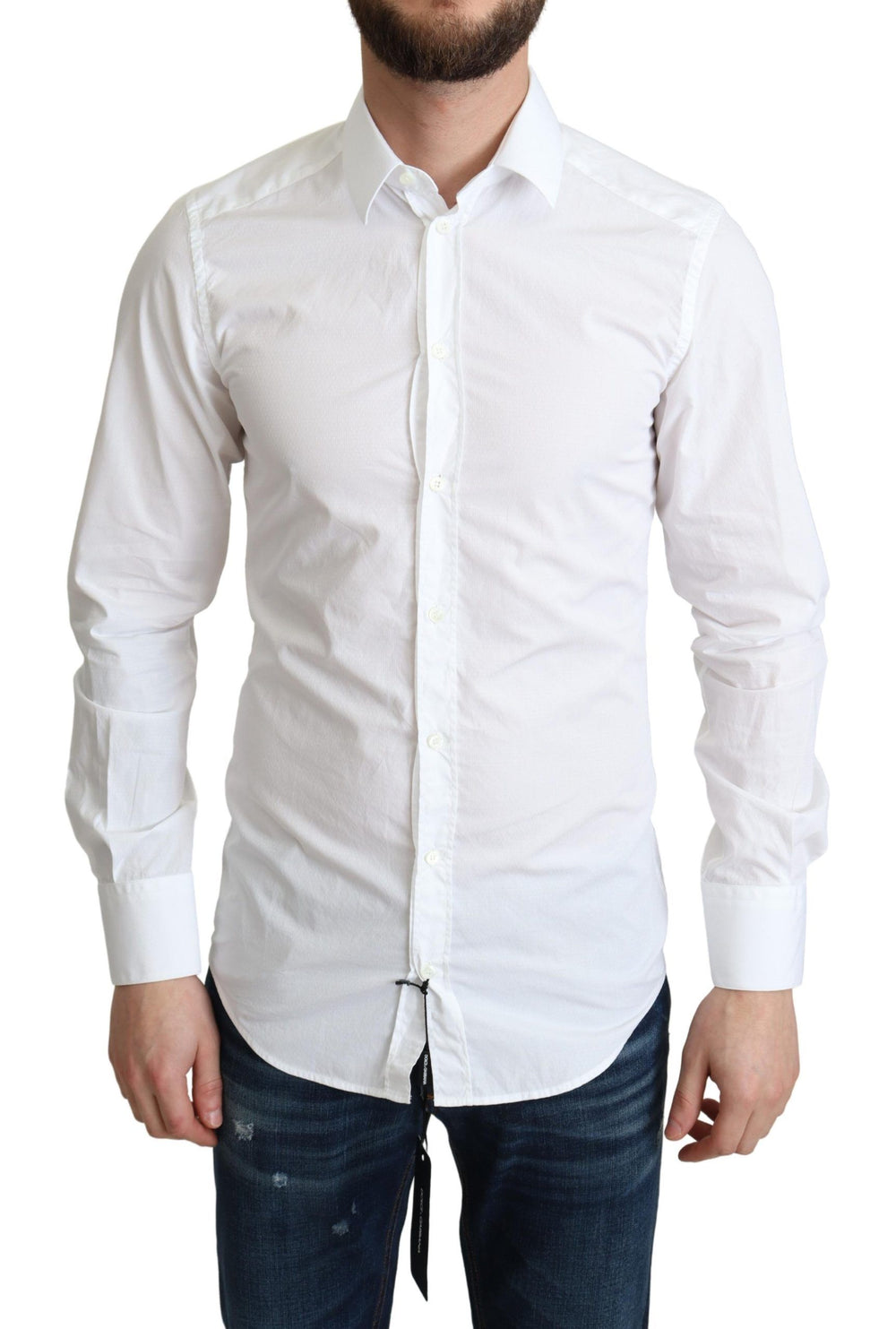 White Cotton Long Sleeves Men Formal Shirt mens luxury fashion - Mens Edit