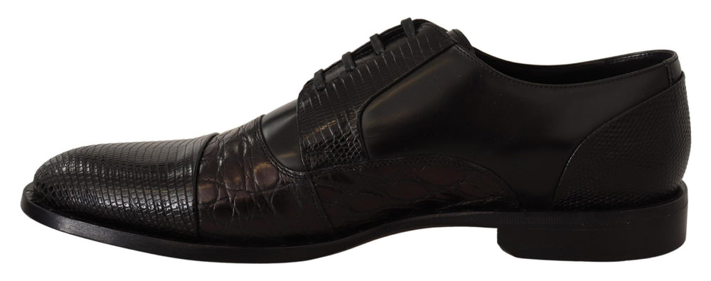 Dolce & Gabbana Exotic Skin Derby Shoes in Black