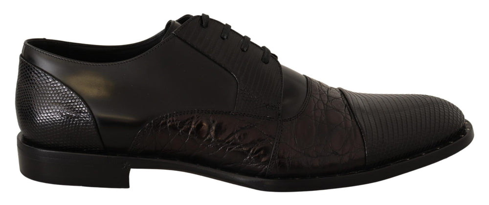 Dolce & Gabbana Exotic Skin Derby Shoes in Black
