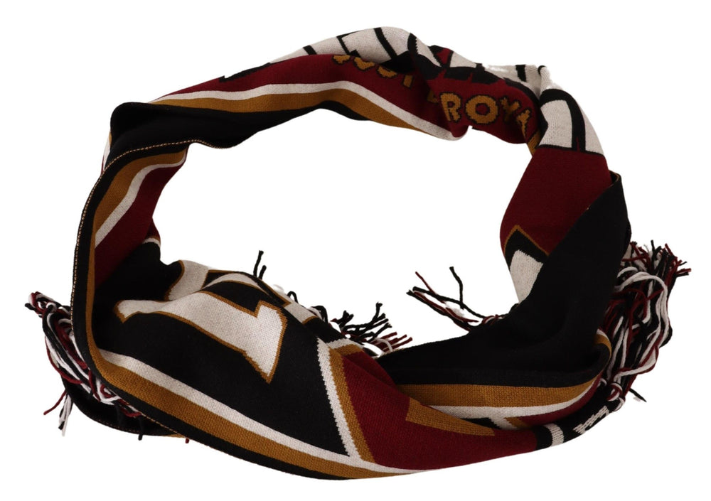 Dolce & Gabbana Virgin Wool Blend DG King Shawl Scarf in Multicolor