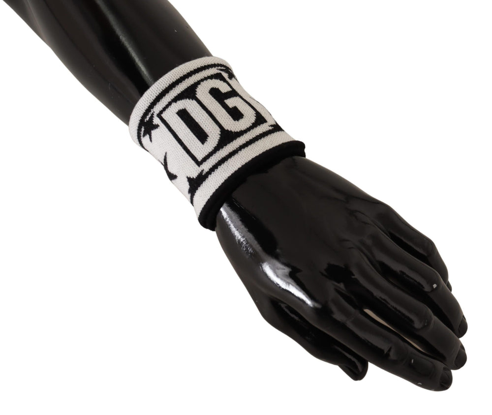 Dolce & Gabbana 100% Virgin Wool Wristband Set in Black and White