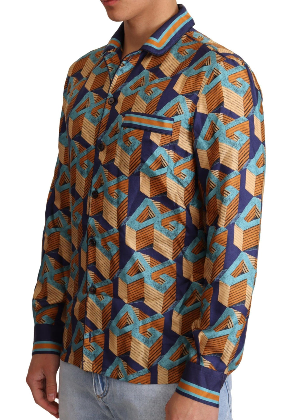 Dolce & Gabbana 100% Silk Shirt in Multicolor
