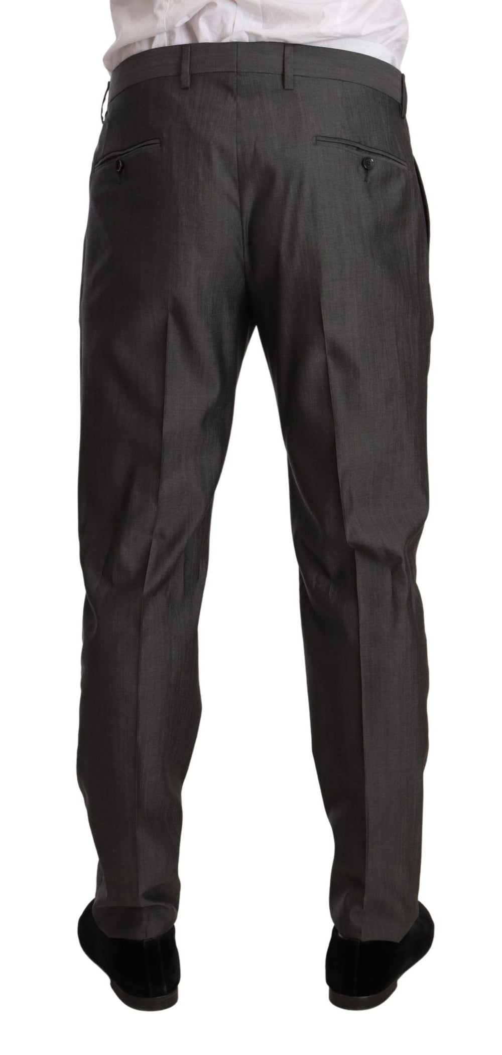 Dolce & Gabbana Martini Slim Fit Two-Piece Suit in Grey Metallic