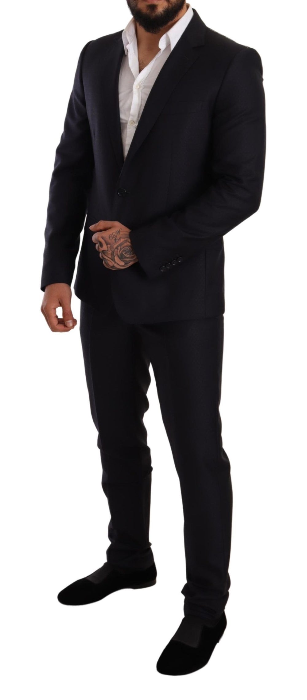 Dolce & Gabbana Martini Slim Fit Two-Piece Suit in Blue Jacquard
