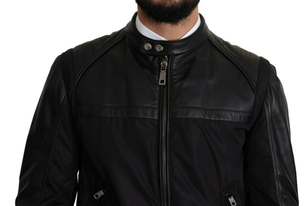 Dolce & Gabbana Nylon Bomber Jacket in Black
