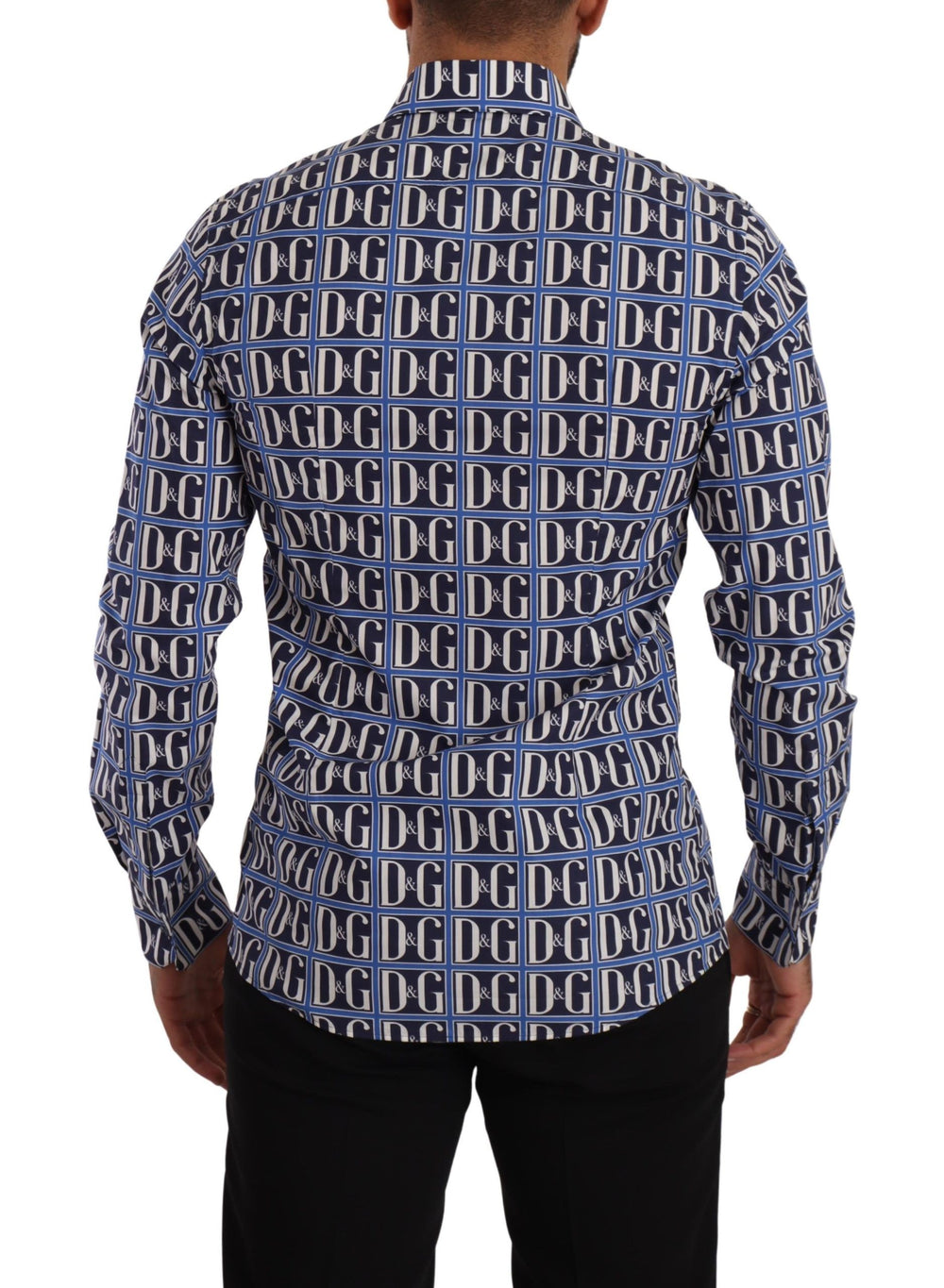 Dolce & Gabbana Slim Fit Cotton Shirt in Blue