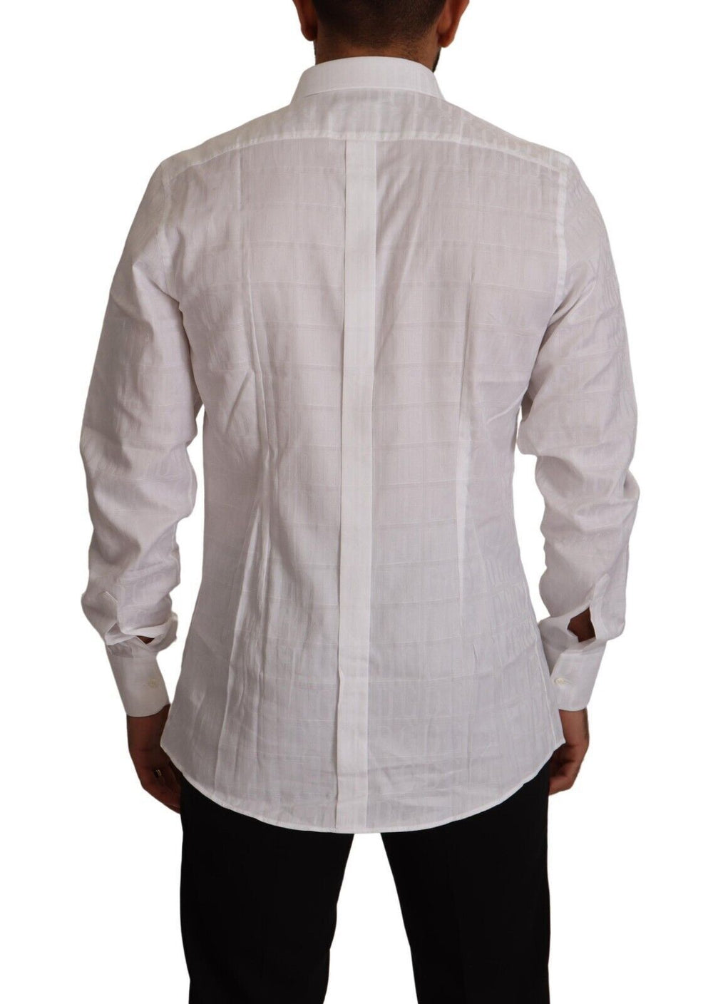 White GOLD Cotton Slim Fit Dress Formal Shirt mens luxury fashion - Mens Edit