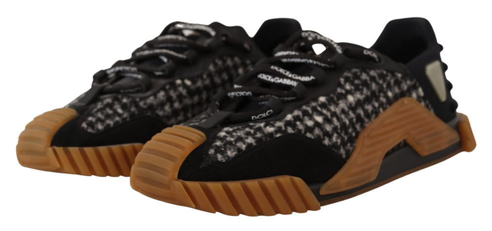 Black White Fabric Lace Up NS1 Sneakers mens luxury fashion - Mens Edit