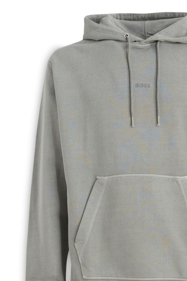 Hugo Boss Cotton Hoodie in Grey