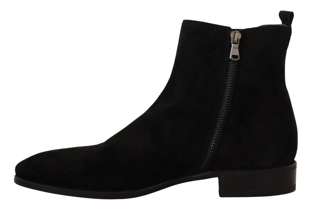 Dolce & Gabbana Suede Chelsea Boots in Black