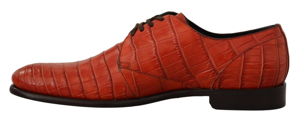 Dolce & Gabbana Exotic Leather Derby Shoes in Orange