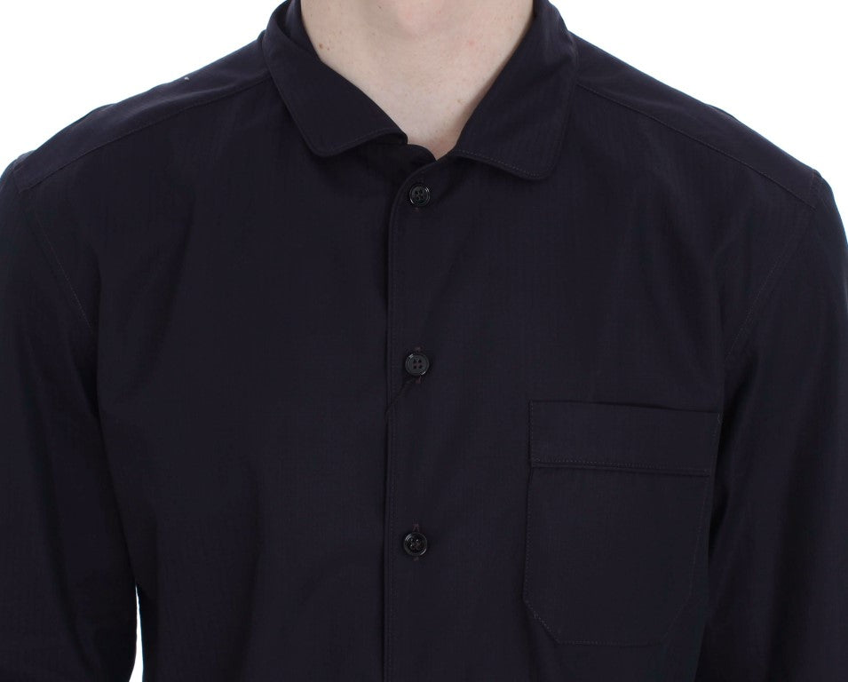 Dolce & Gabbana 100% Cotton Striped Lounge Shirt in Purple