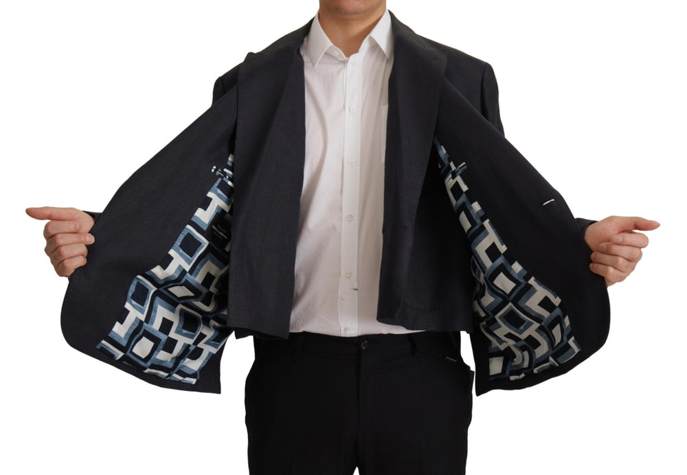 Blue Linen Formal Mens Blazer Jacket mens luxury fashion - Mens Edit