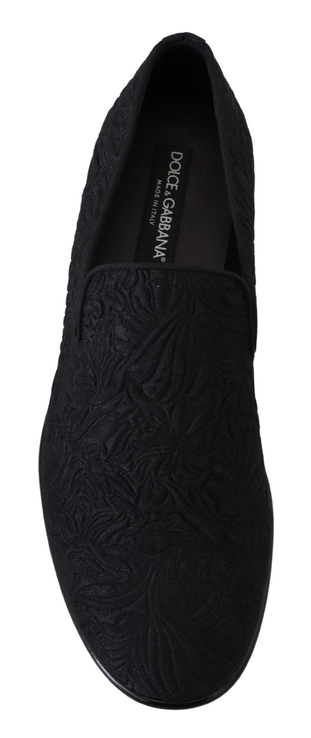 Dolce & Gabbana Floral Jacquard Loafers in Black