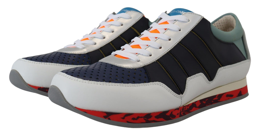 Multicolor Leather Sport Low Top Sneakers mens luxury fashion - Mens Edit