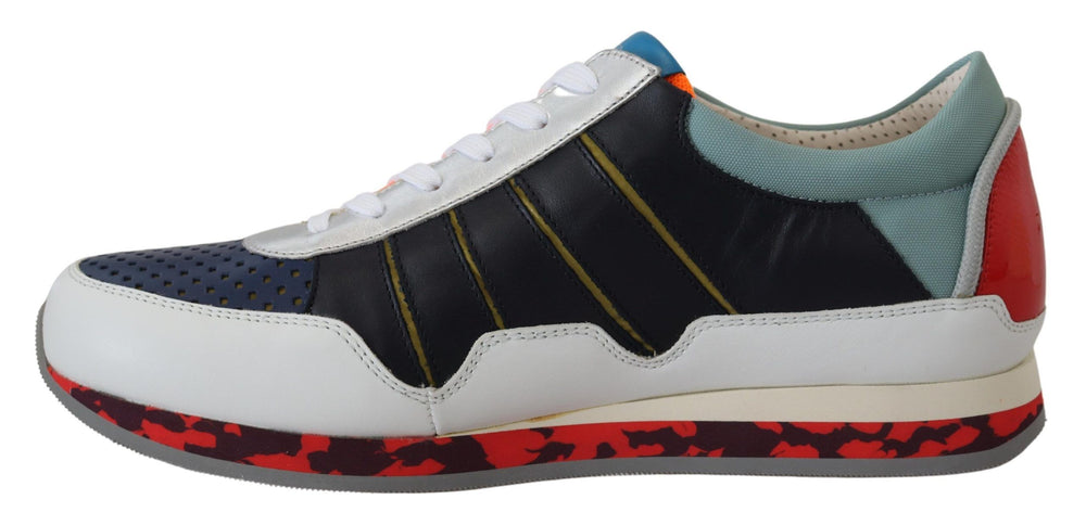 Dolce & Gabbana Leather Low Top Sneakers in Multicolor