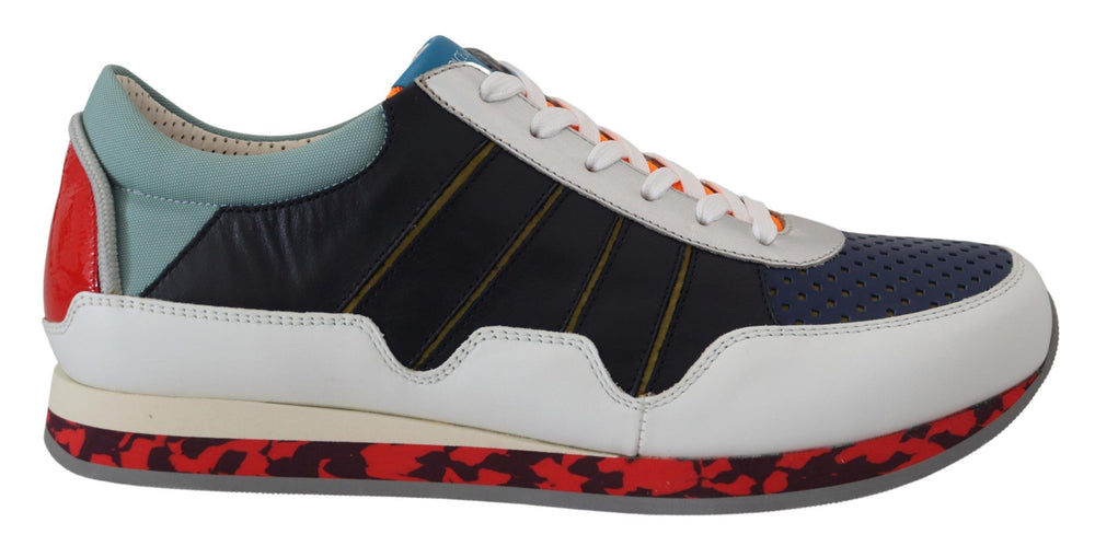Dolce & Gabbana Leather Low Top Sneakers in Multicolor