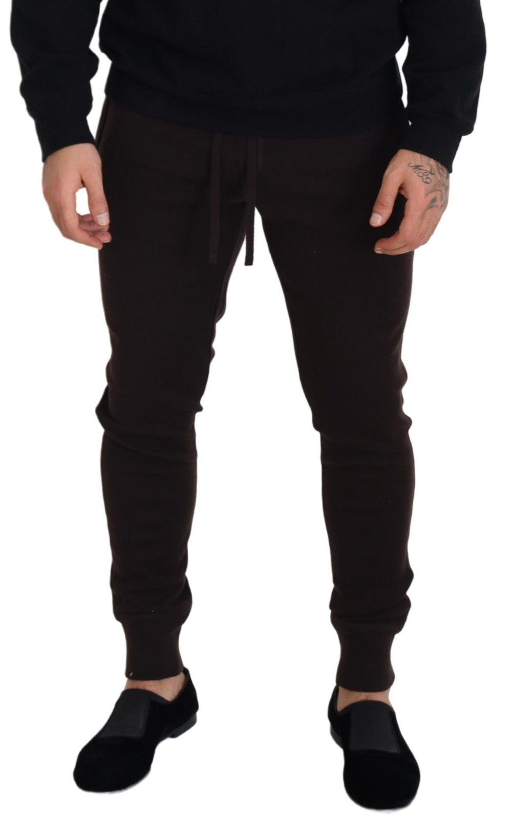 Dolce & Gabbana Cashmere Drawstring Trousers in Brown