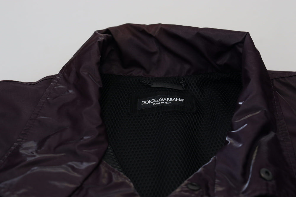 Dolce & Gabbana Biker Jacket από 100% Nylon σε Μωβ