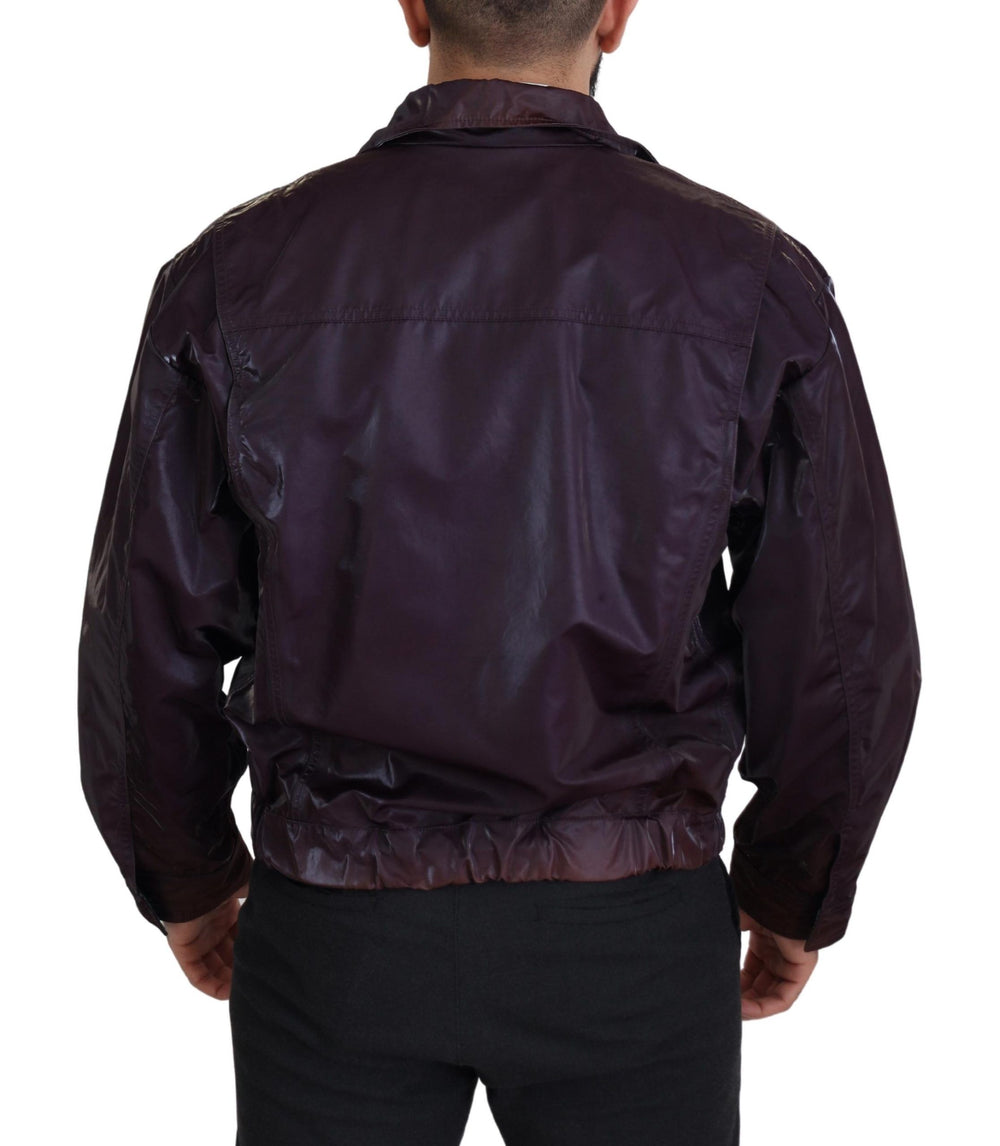 Dolce & Gabbana Biker Jacket από 100% Nylon σε Μωβ