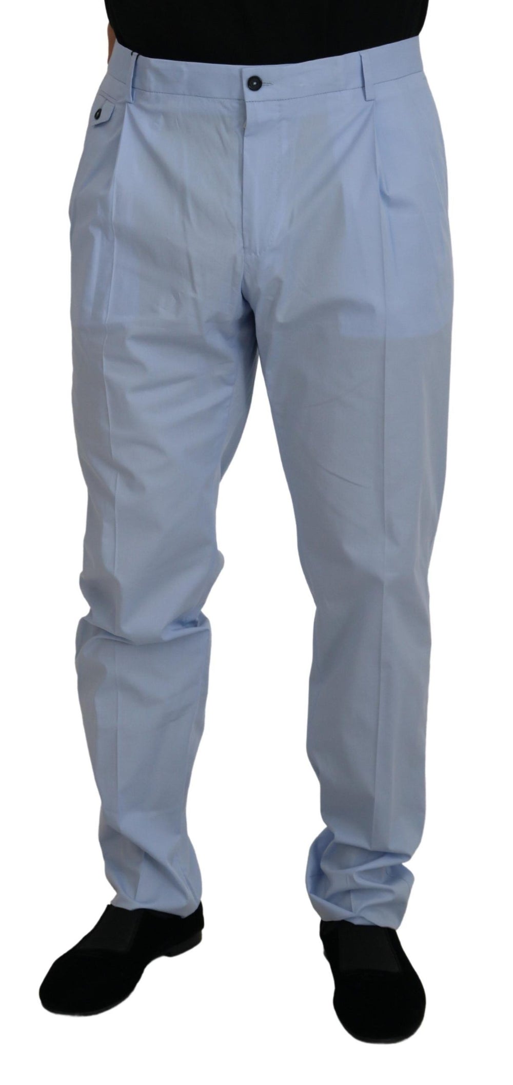 Dolce & Gabbana Cotton Stretch Chinos in Light Blue